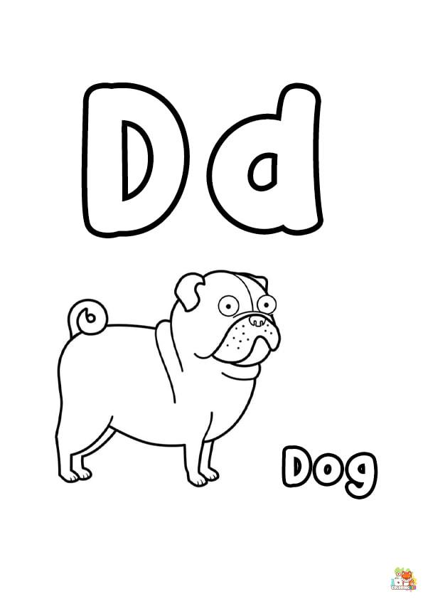 letter d coloring pages free