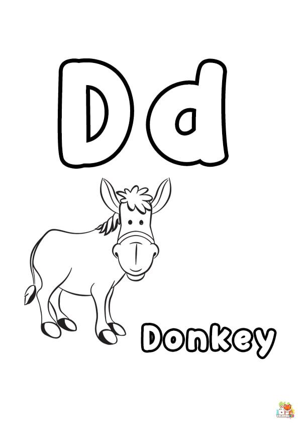 letter d coloring pages printable free