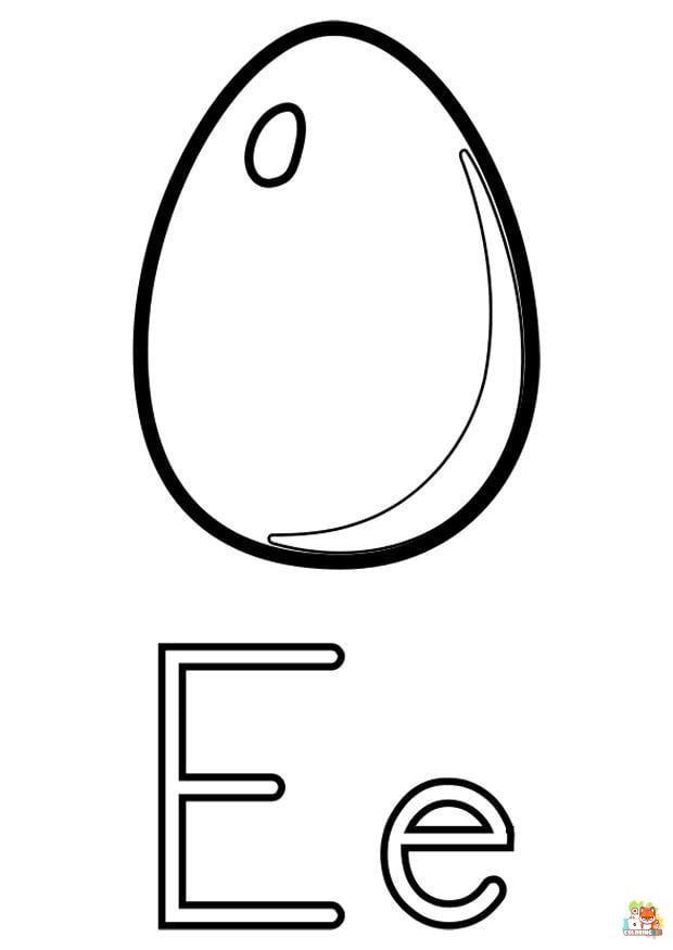 letter e coloring pages printable