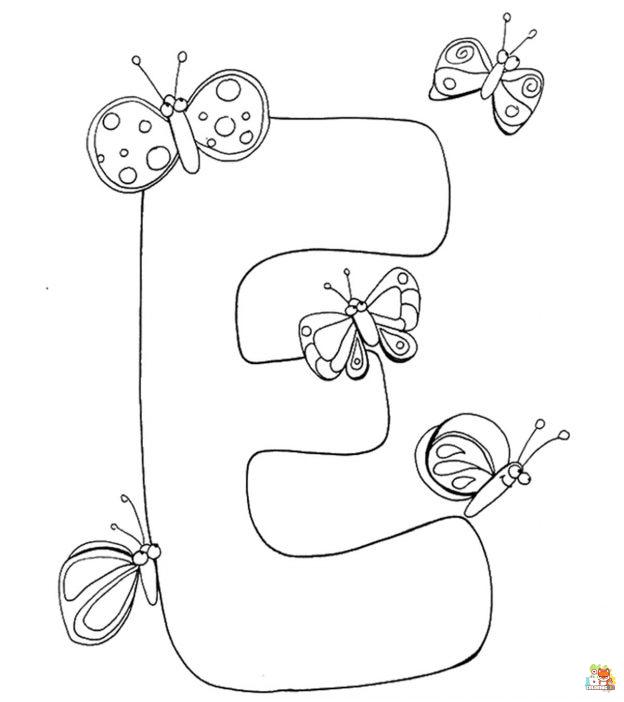 letter e coloring pages to print
