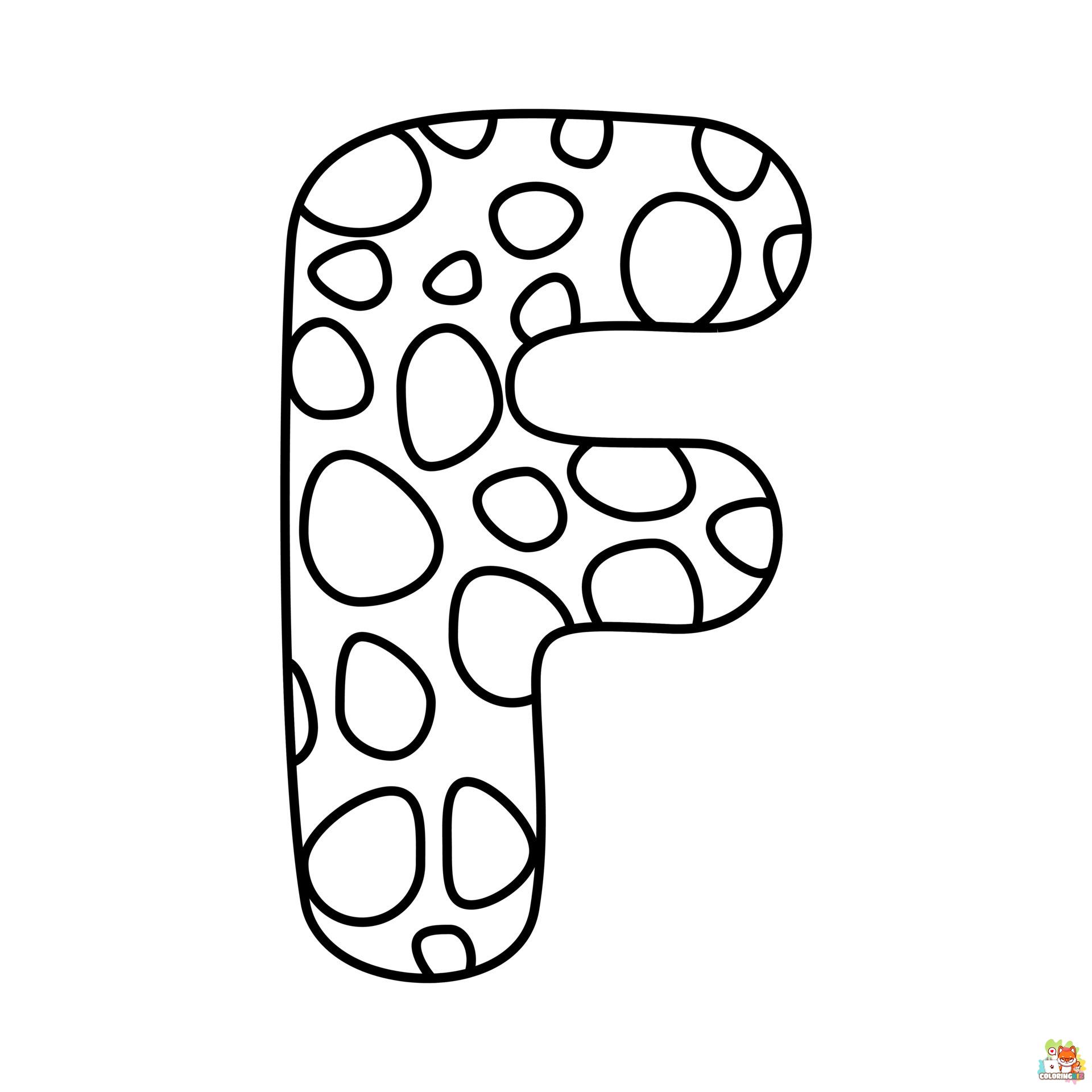 letter f coloring pages printable