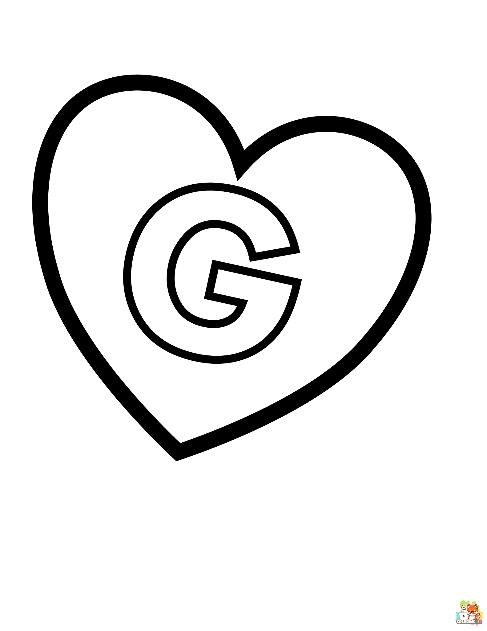 letter g coloring pages printable