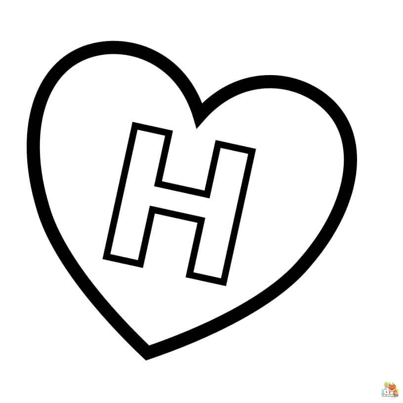 letter h coloring pages free