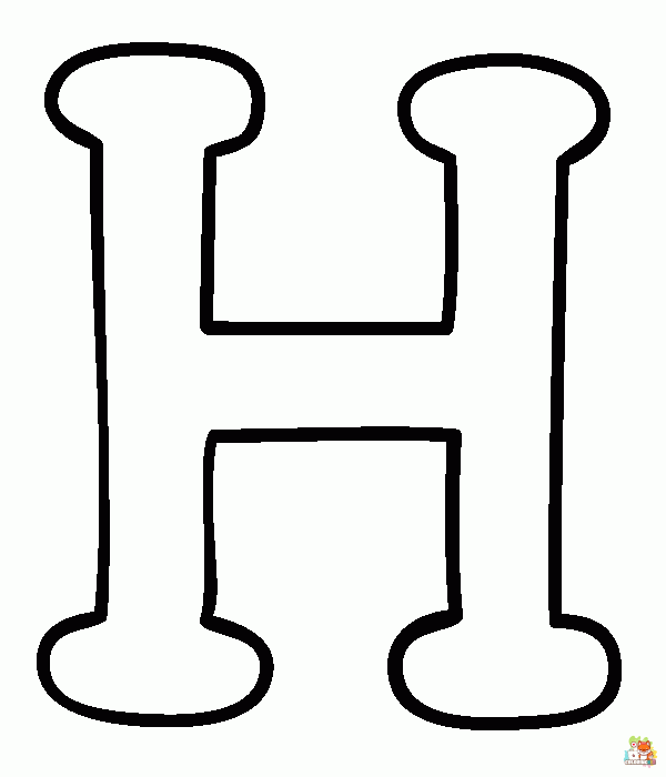 letter h coloring pages printable