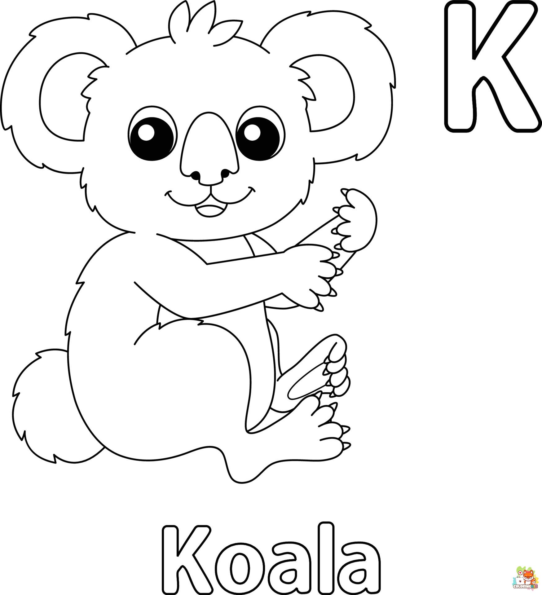 letter k coloring pages printable