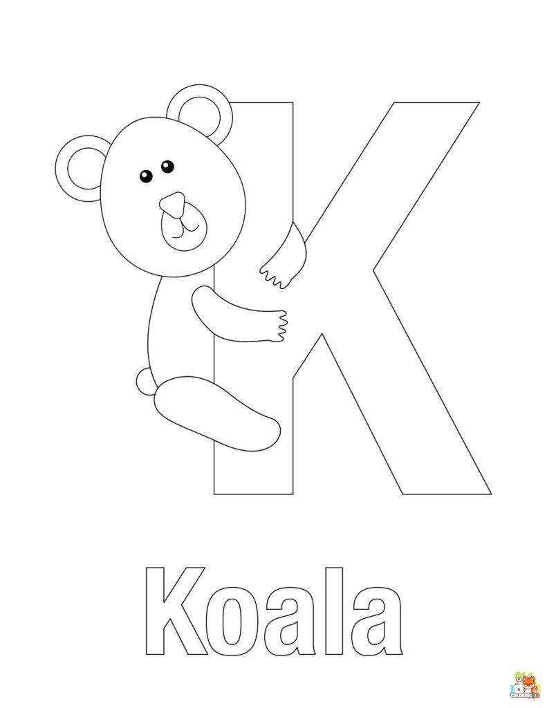 letter k coloring pages to print