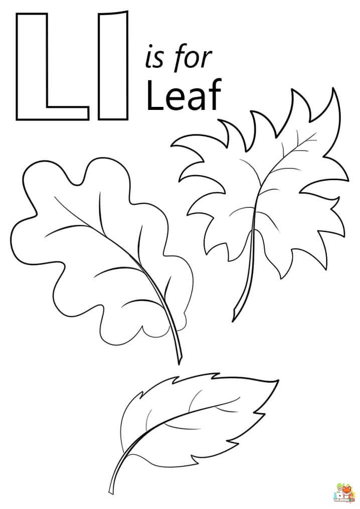 letter l coloring pages printable free