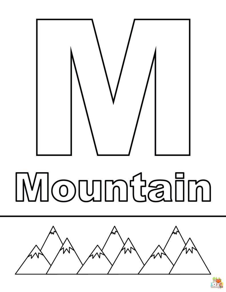 letter m coloring pages free