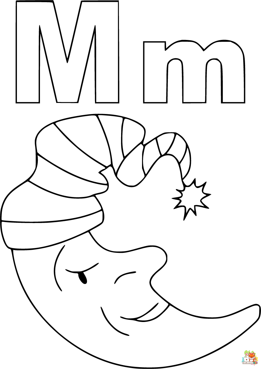 letter m coloring pages printable