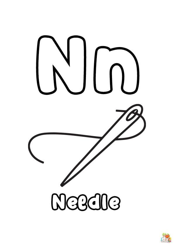 letter n coloring pages 1