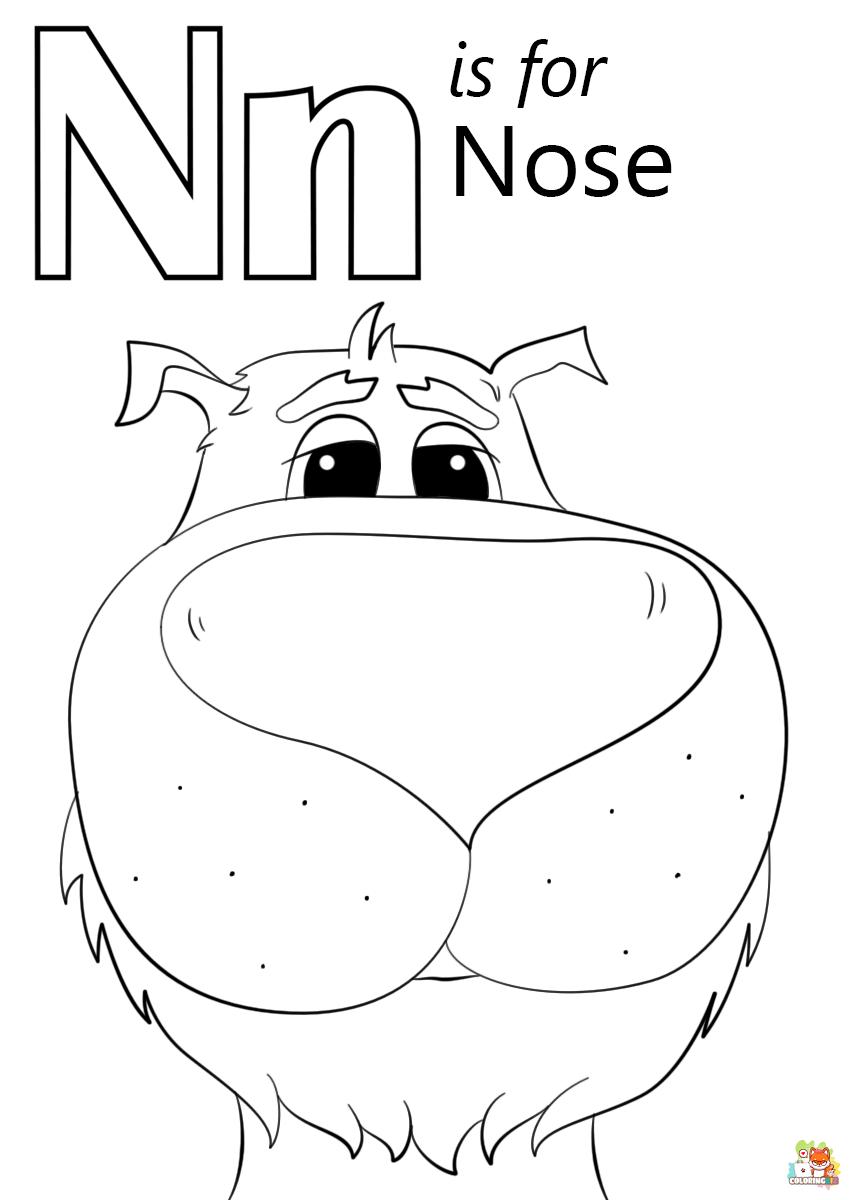 letter n coloring pages 2