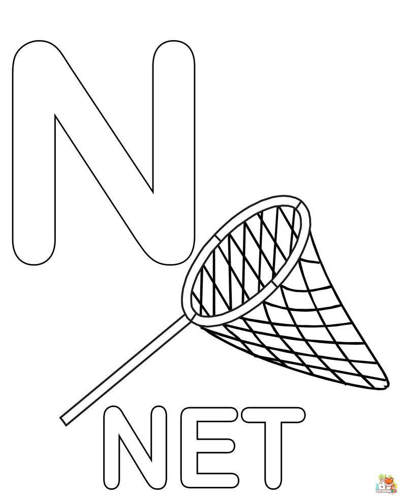 letter n coloring pages printable free