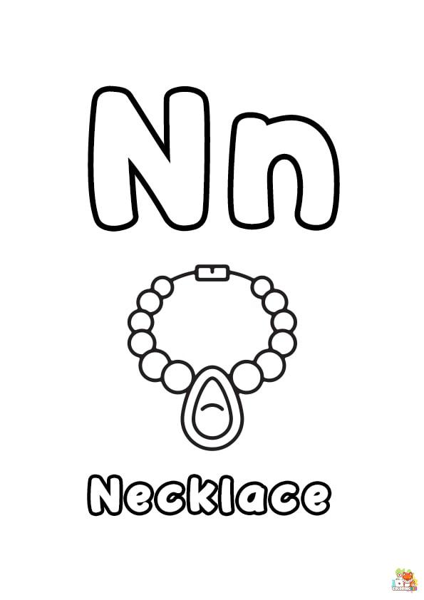 letter n coloring pages to print