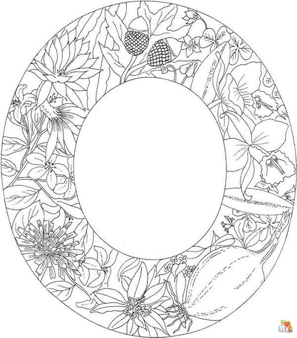 letter o coloring pages 2