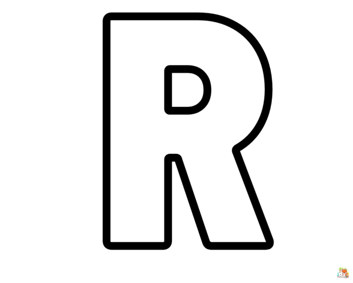 letter r coloring pages 1