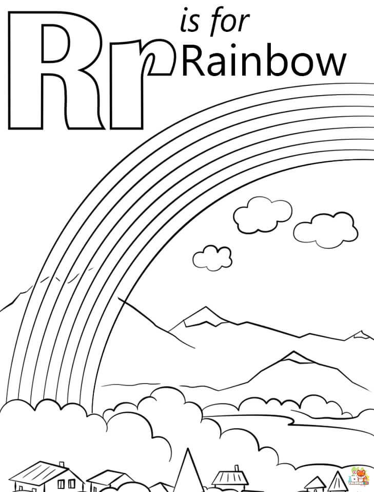 letter r coloring pages printable