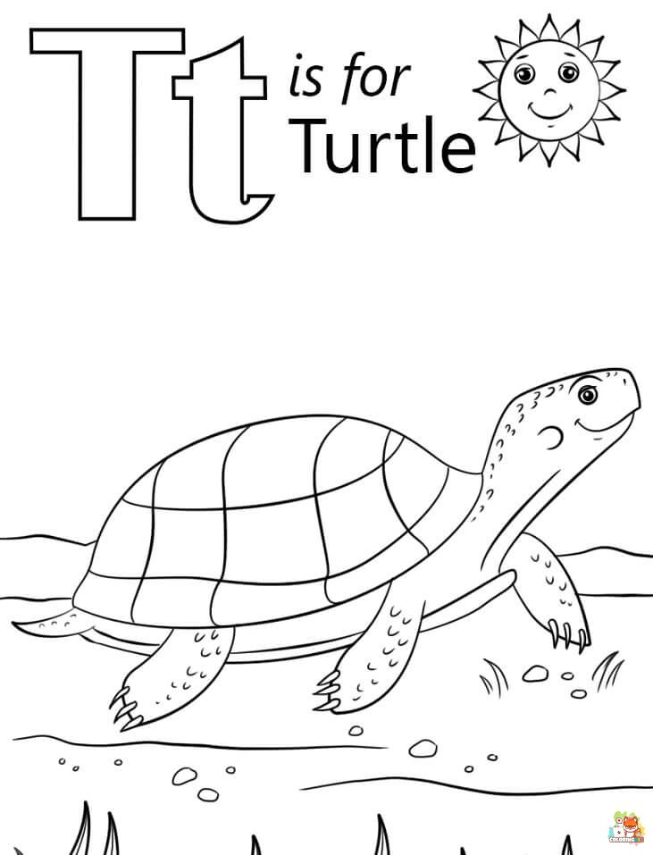 letter t coloring pages to print