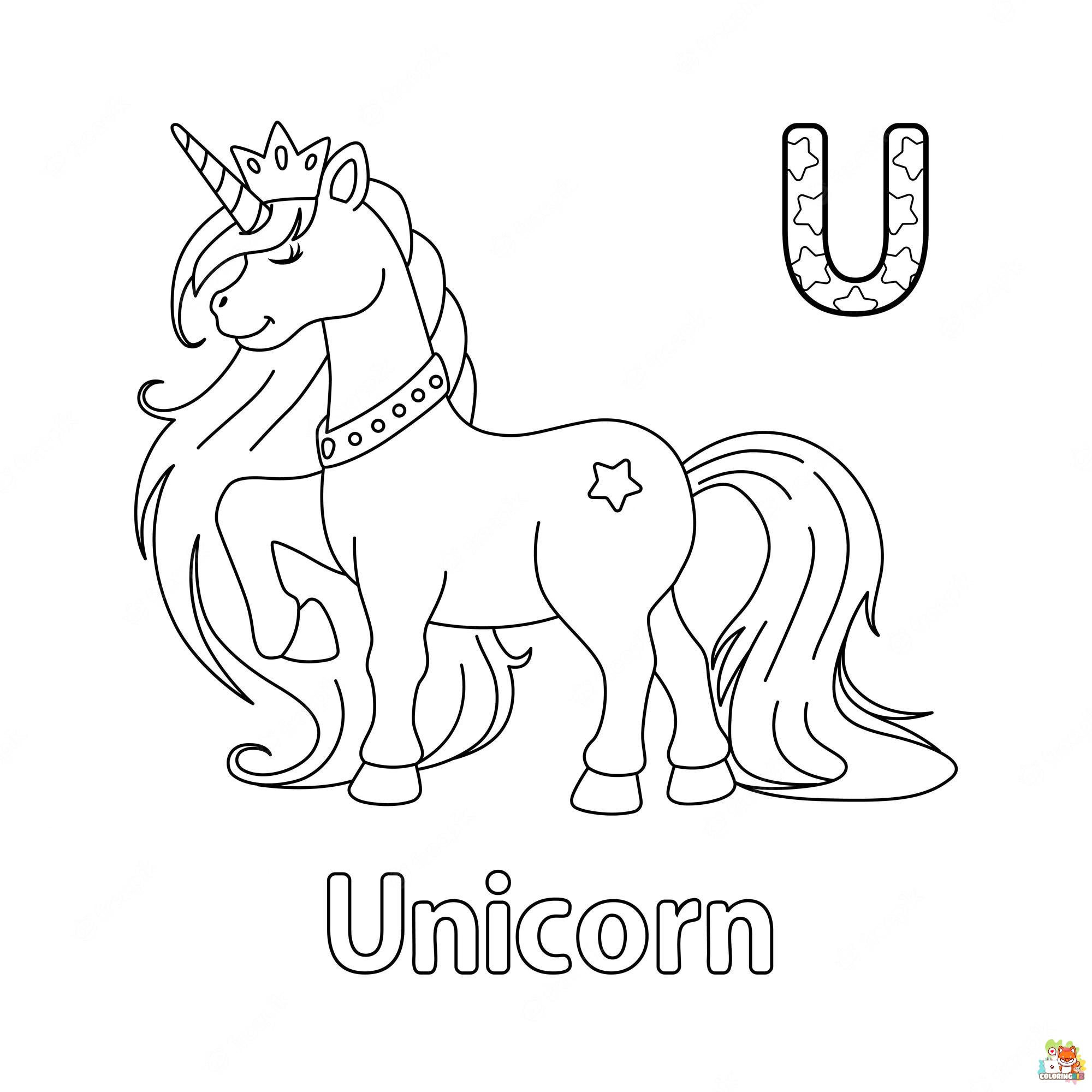 letter u coloring pages free