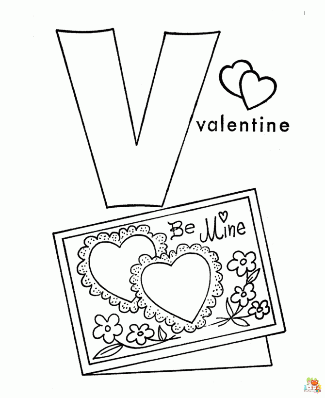 letter v coloring pages free 1