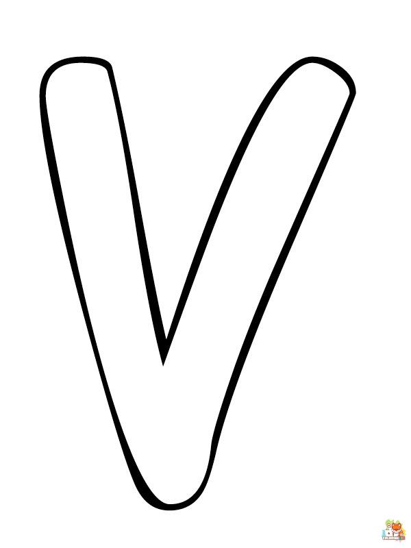 letter v coloring pages printable free