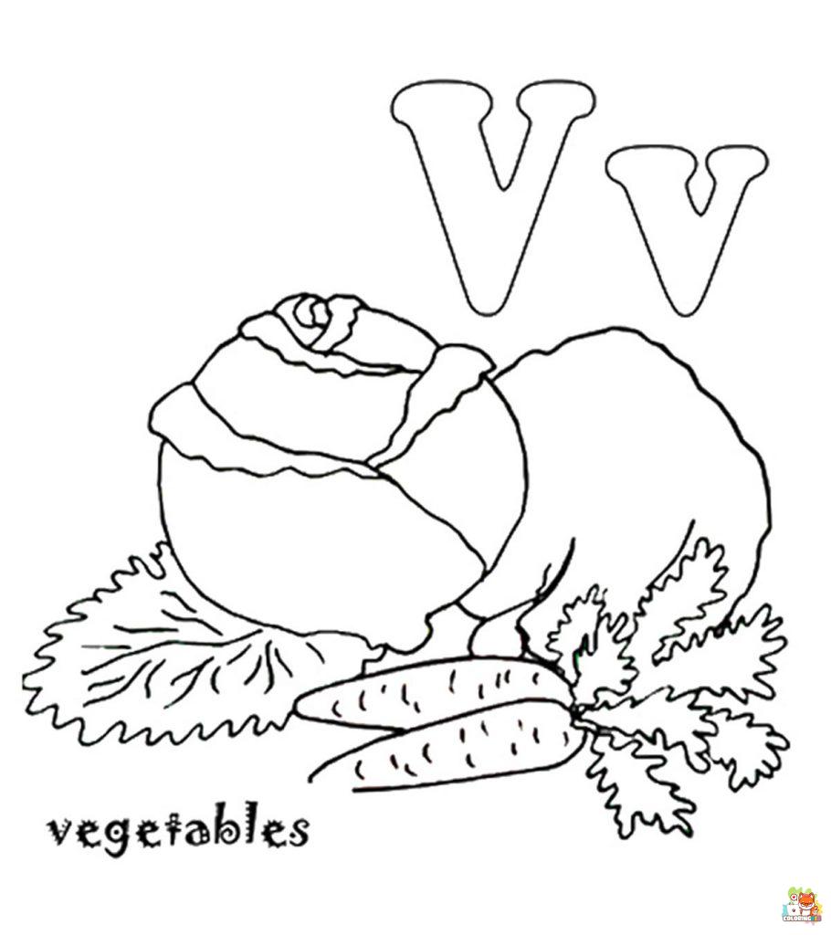 letter v coloring pages to print