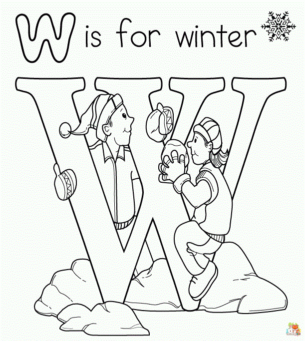 letter w coloring pages 1