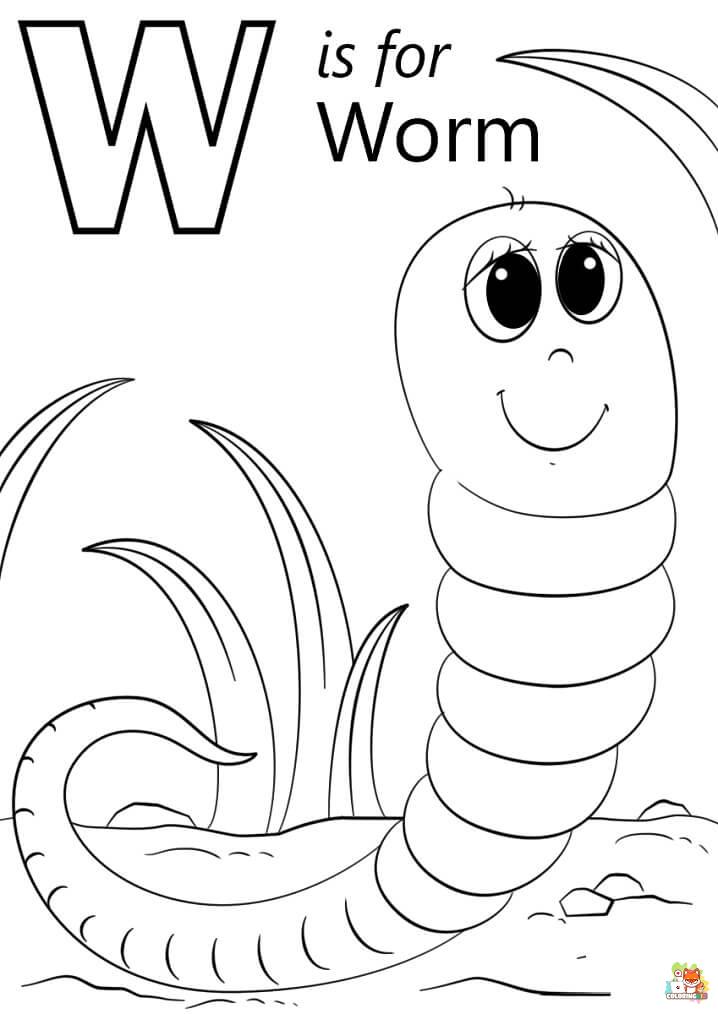 letter w coloring pages printable free