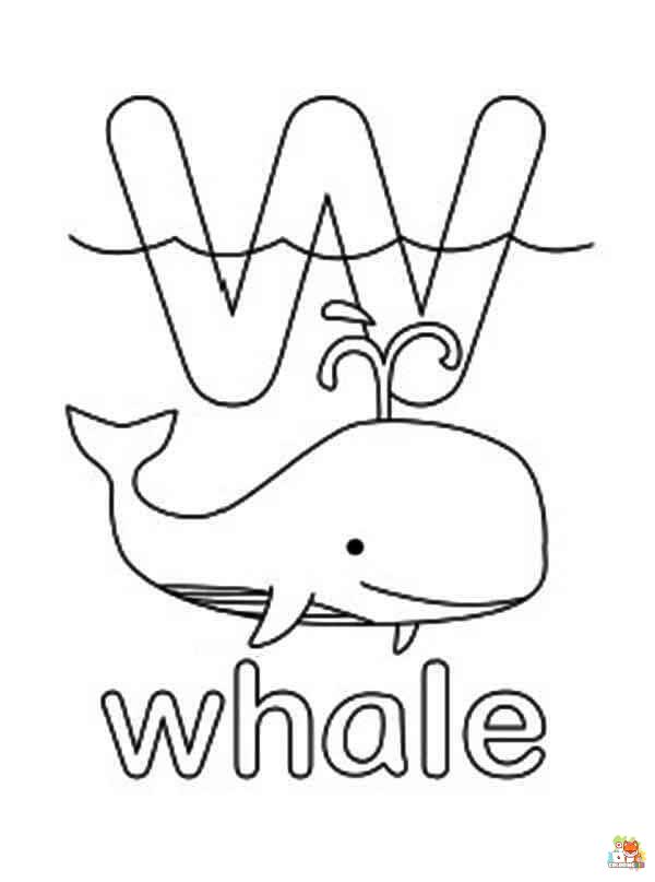 letter w coloring pages printable