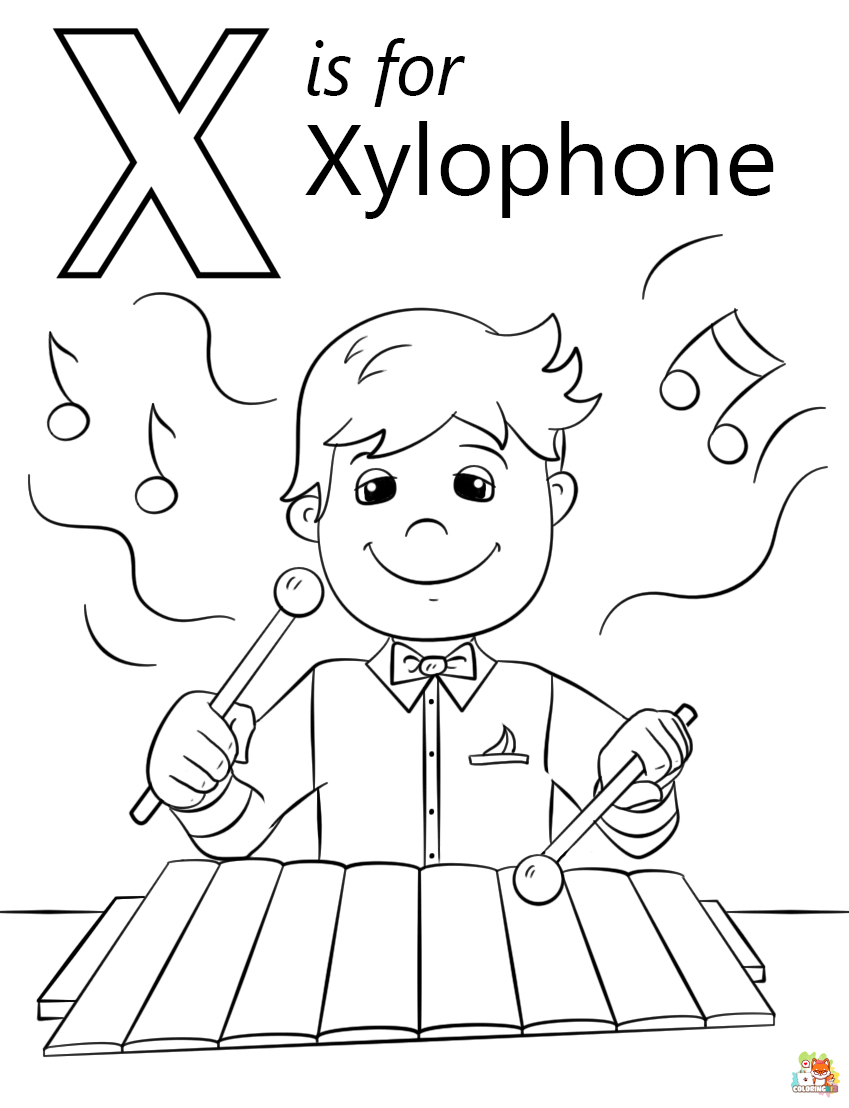 letter x coloring pages 1