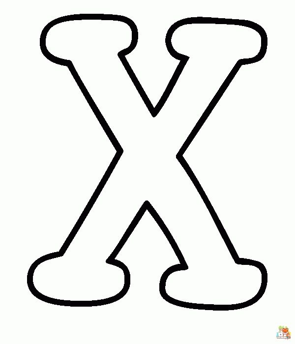letter x coloring pages 2