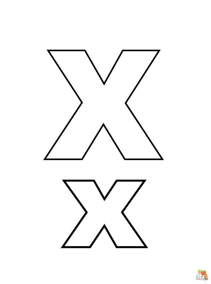letter x coloring pages printable free