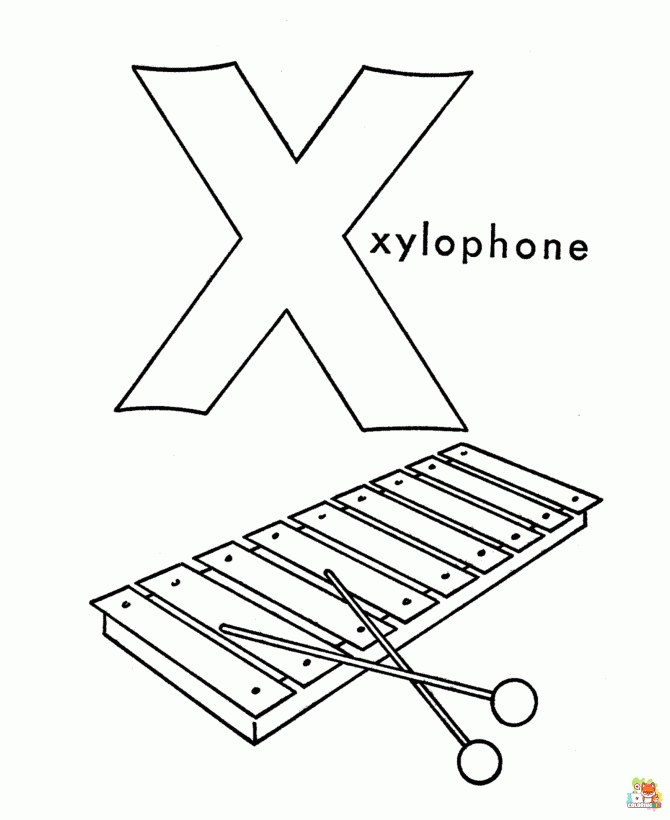 letter x coloring pages printable