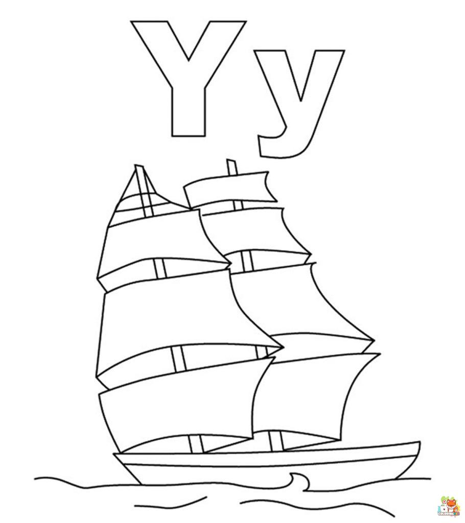 letter y coloring pages printable free