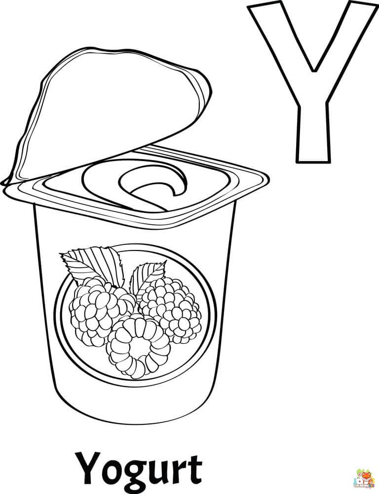 letter y coloring pages to print