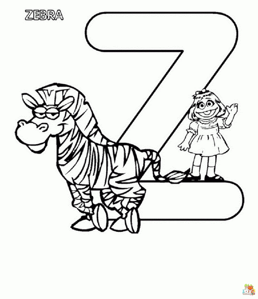 letter z coloring pages printable free