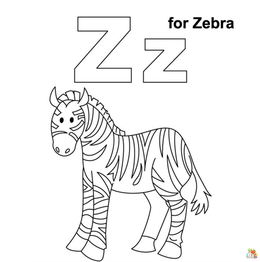 letter z coloring pages to print