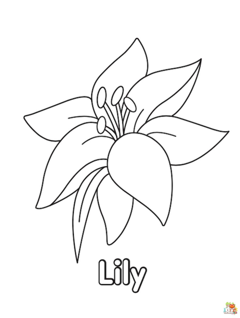 lily coloring pages 6