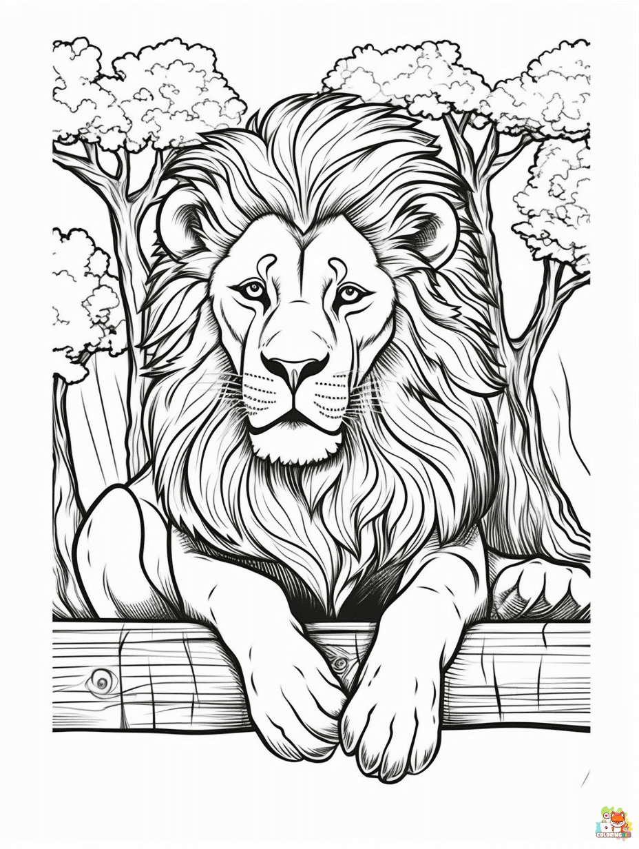 lion coloring pages 1