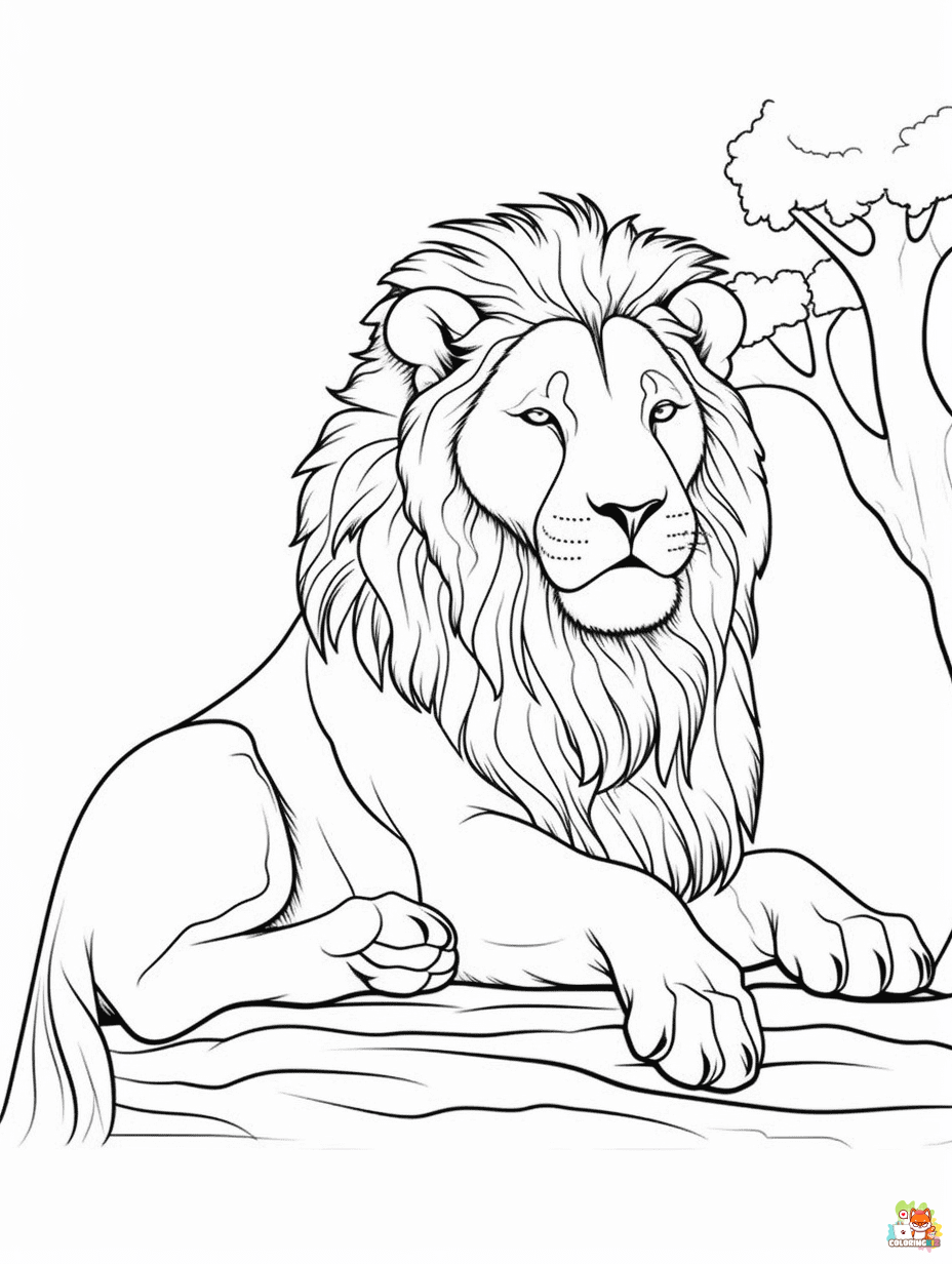 lion coloring pages 5