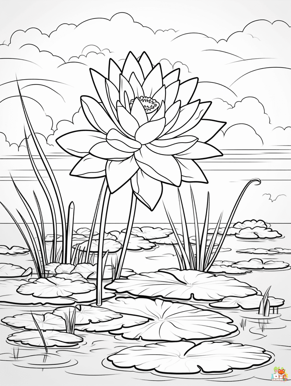 lotus coloring pages printable free