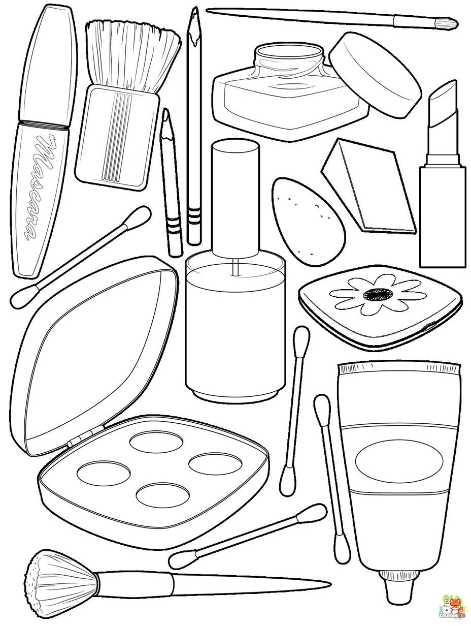 makeup coloring pages 1