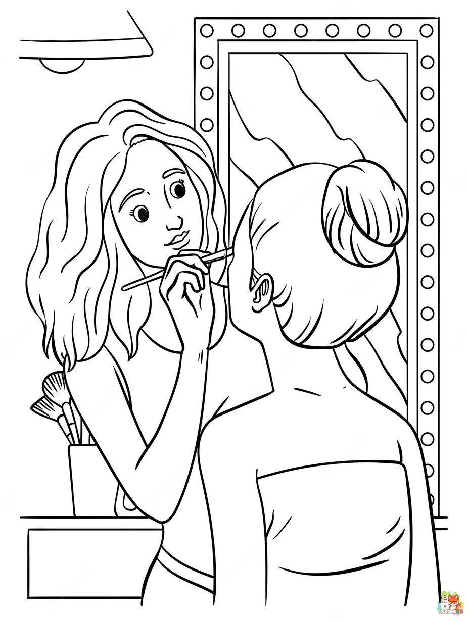 makeup coloring pages 2