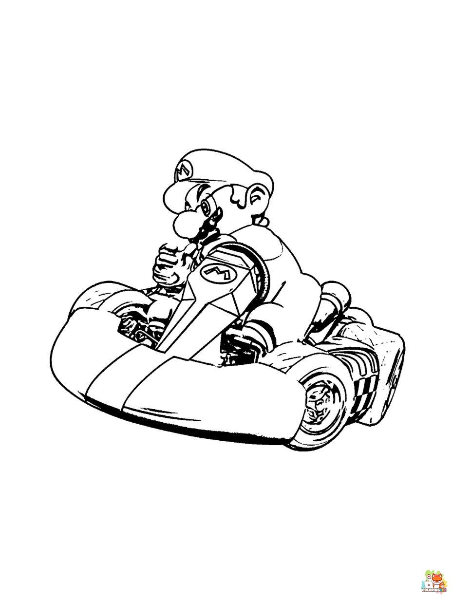 mario kart coloring pages 2
