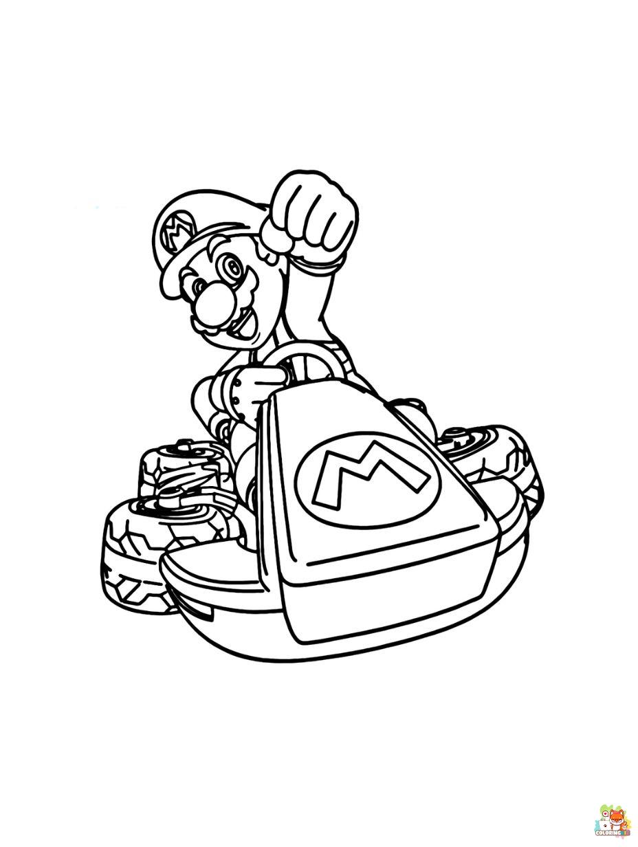 mario kart coloring pages 3