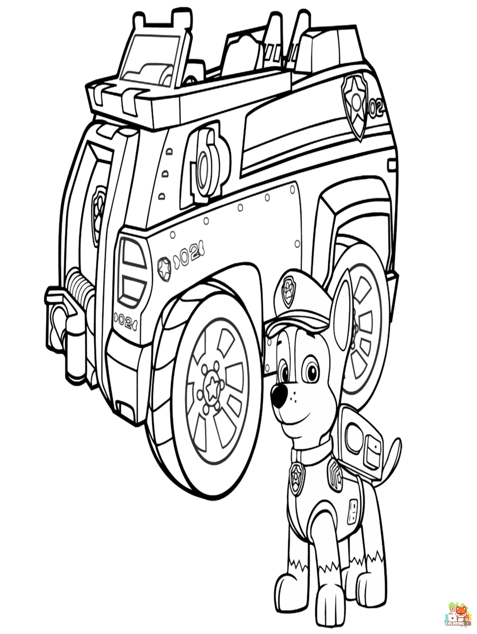 marshall fire truck coloring pages free