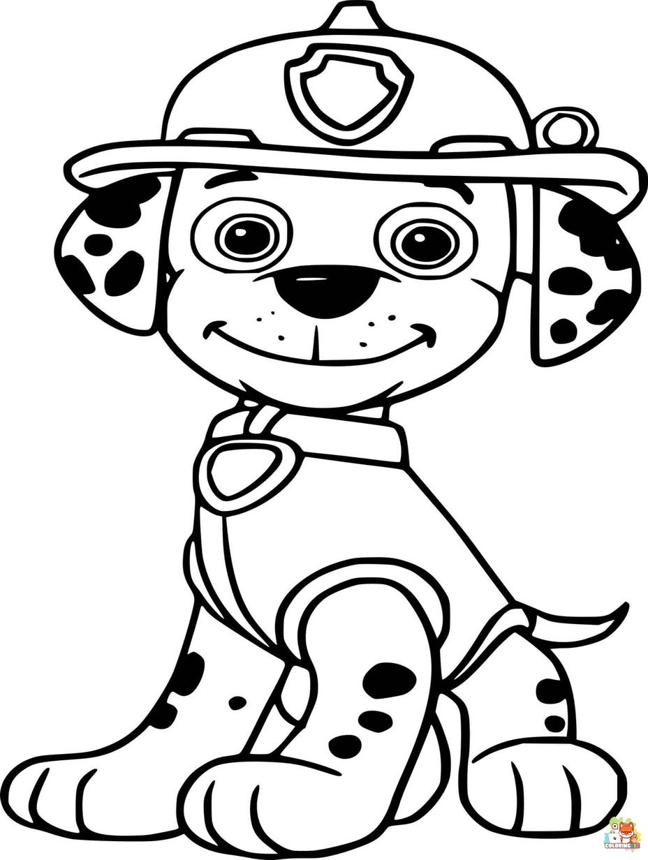 marshall fire truck coloring pages to print
