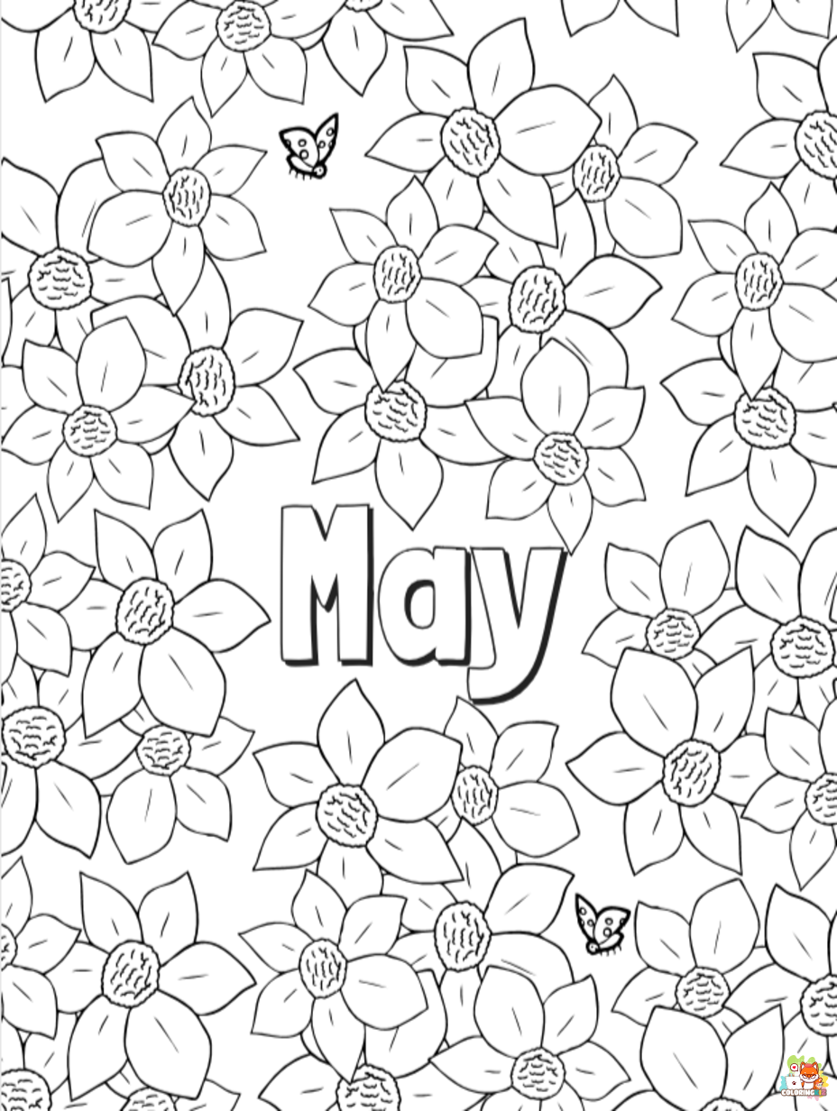 may coloring pages free