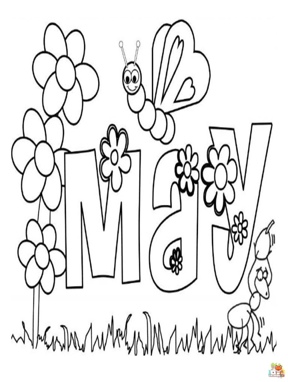 may coloring pages printable free