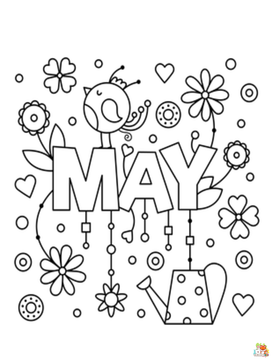 may coloring pages printable