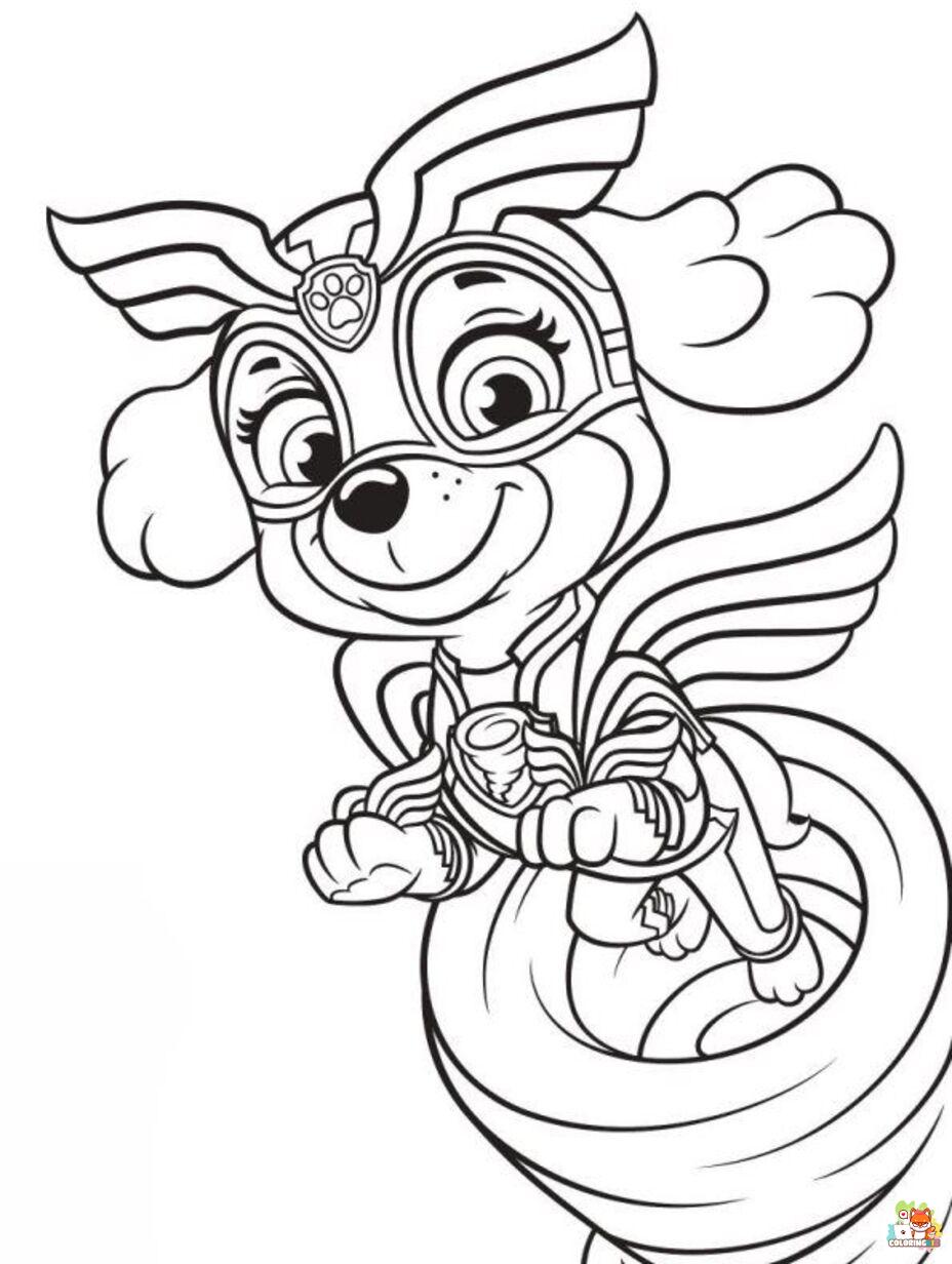 mighty pups coloring pages 2